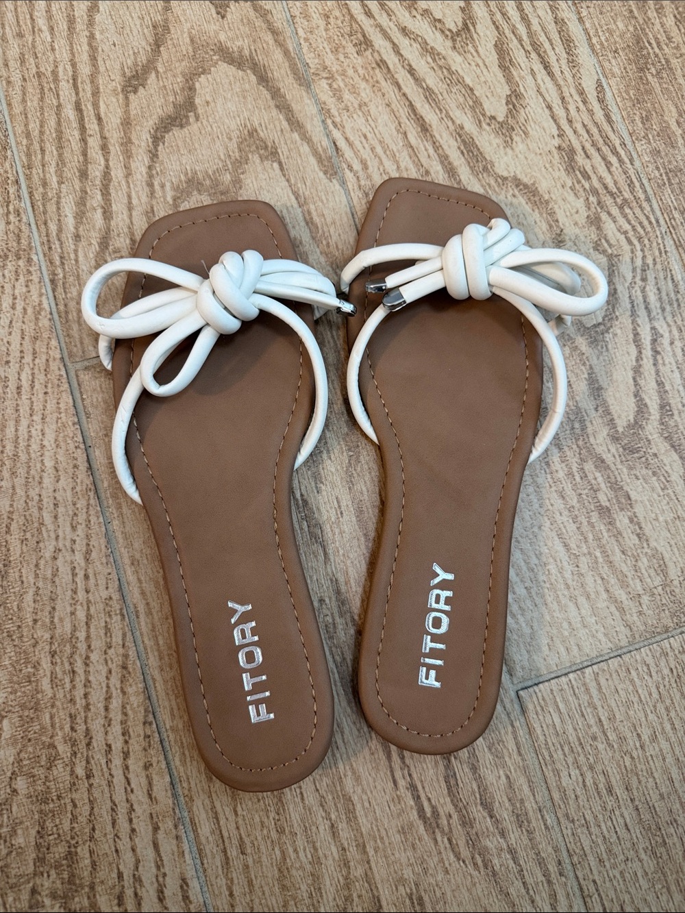 White sandals